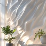3D wall panels with a dynamic, wavy design