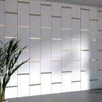 White and Gold Rectangular Panels, 3D Wall Panels, Luxurious Wall Covering, SKU_VTPN
